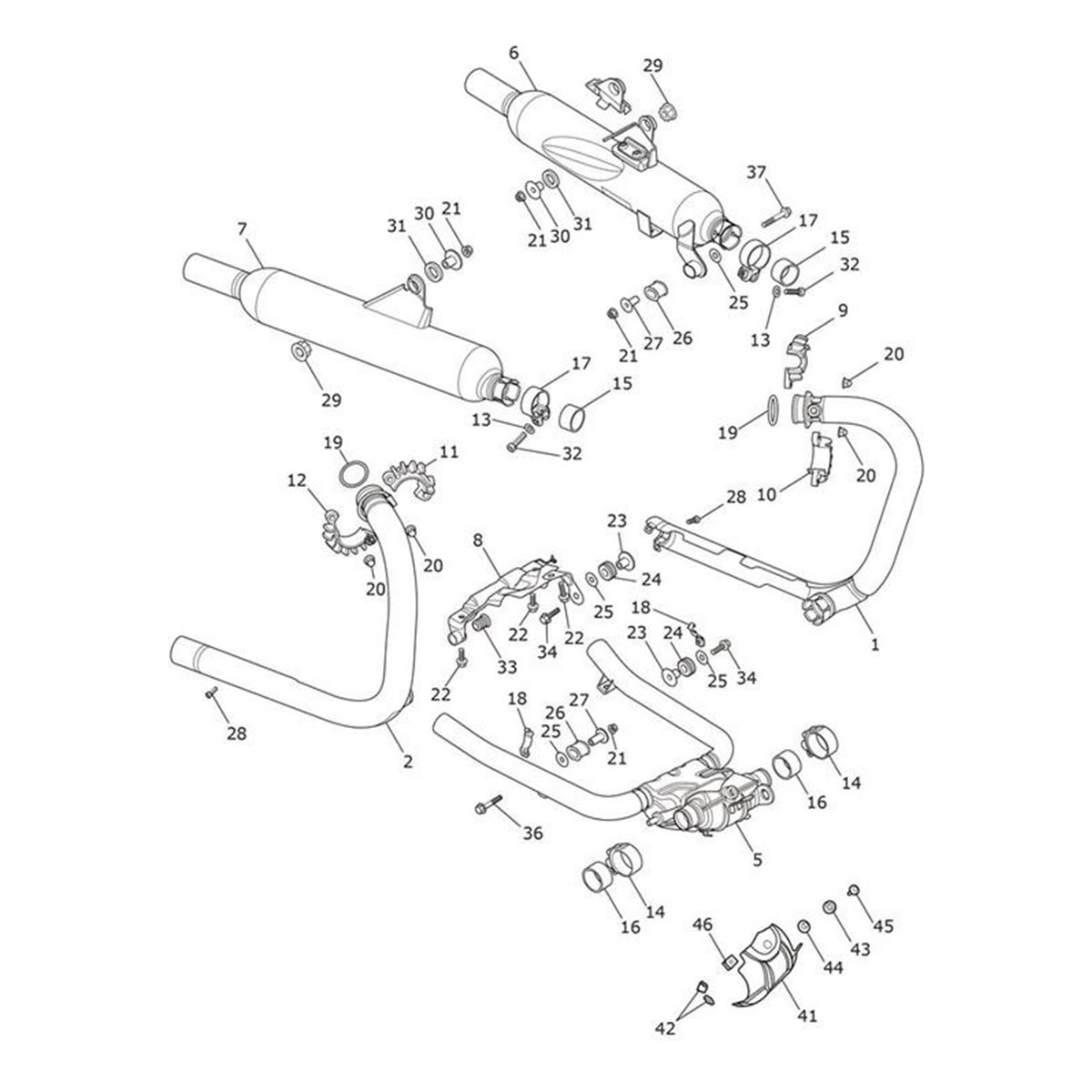 Bild von Exhaust Header Assy, LH, Black