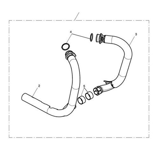 Bild von Exhaust Pipe, Twin Skin, RH, Brushed