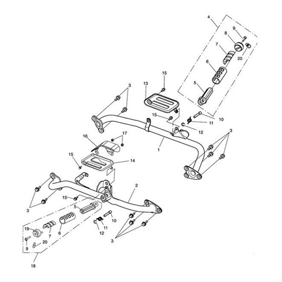 Bild von FOOT CONTROL MOUNT ASSY,RHS