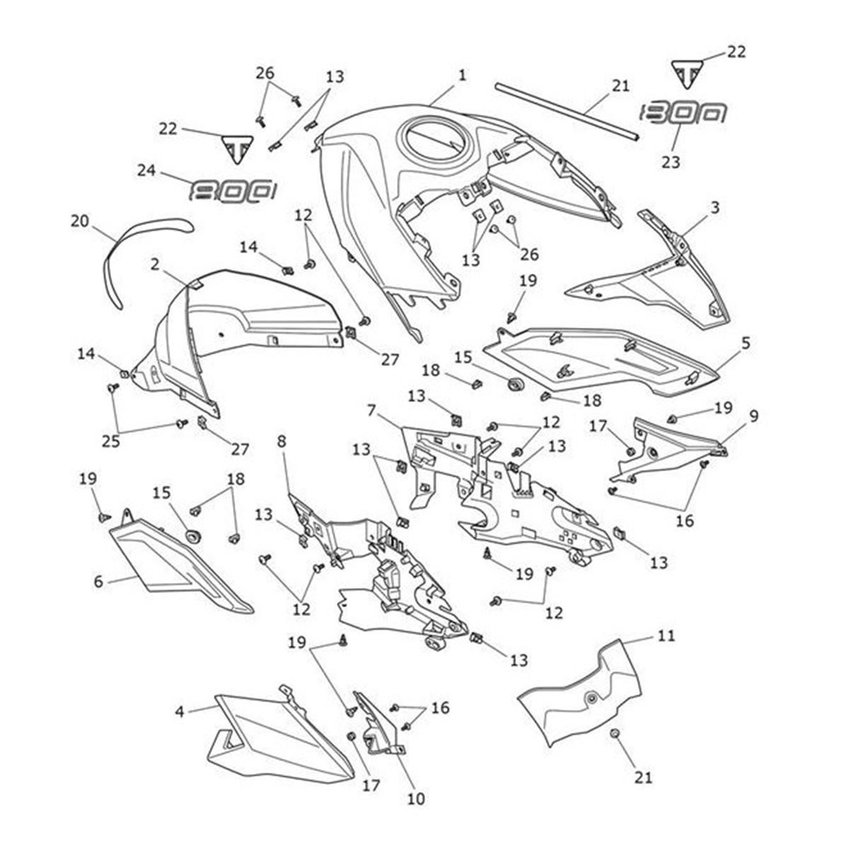 Bild von Fairing Upper, RH, Cosmic Yellow