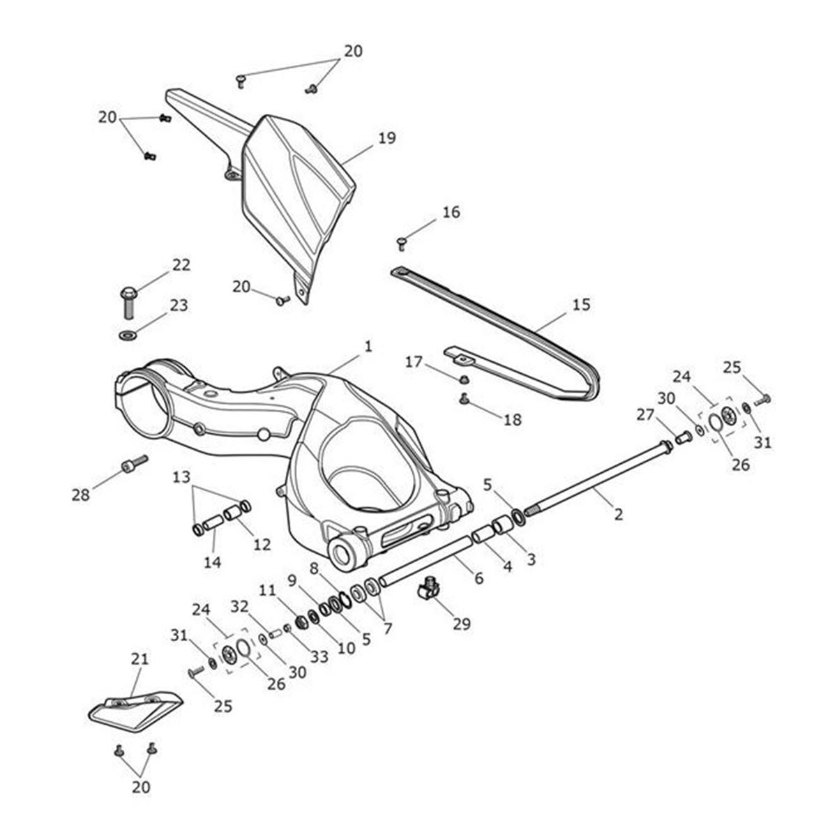 Bild von Finisher, Swingarm Spindle