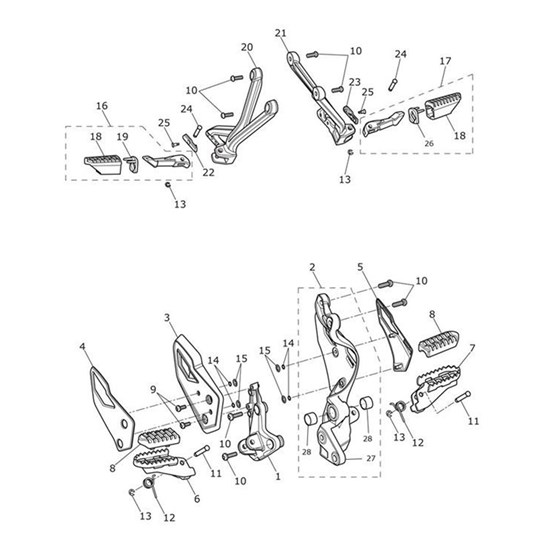 Bild von Footpeg, LH, Front