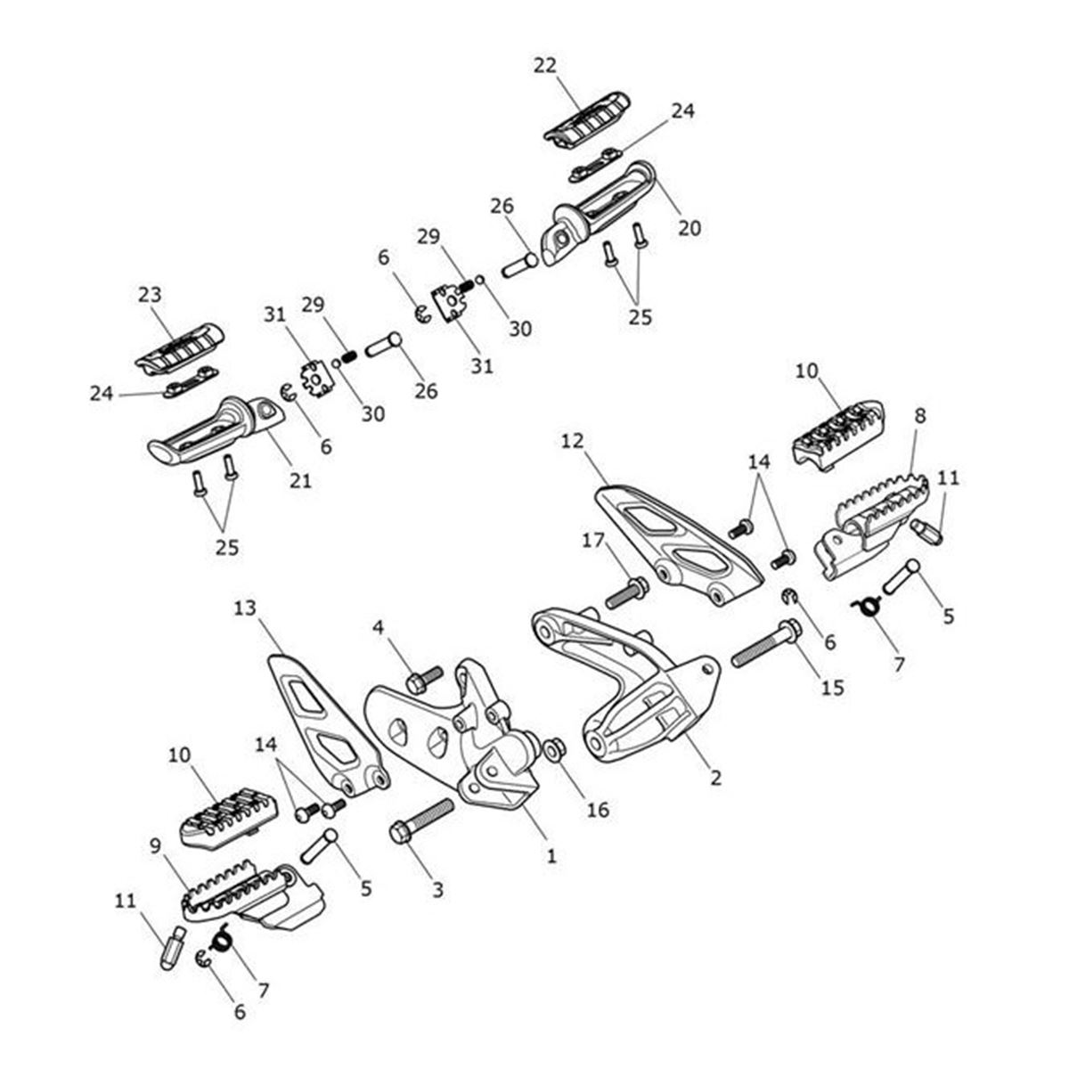 Bild von Footpeg, LH, Front