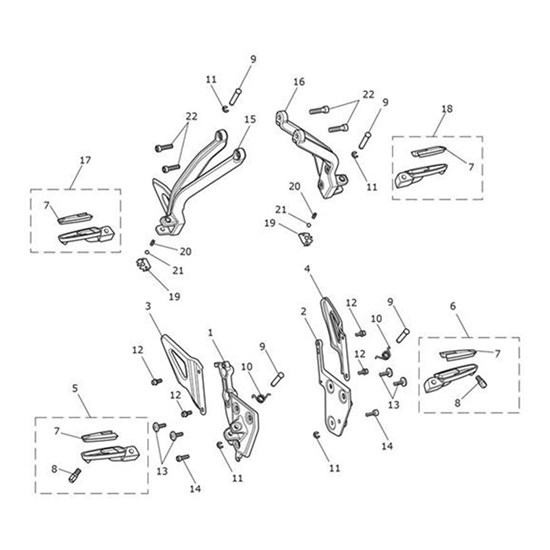 Bild von Footrest Assy, LH, Rear