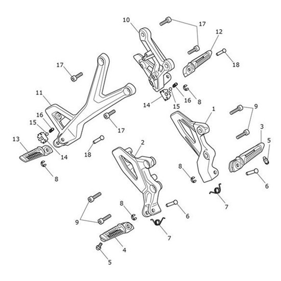 Bild von Footrest Hanger, RH