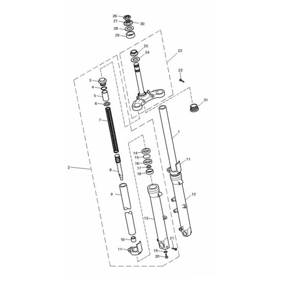 Bild von Fork tube, RH, outer