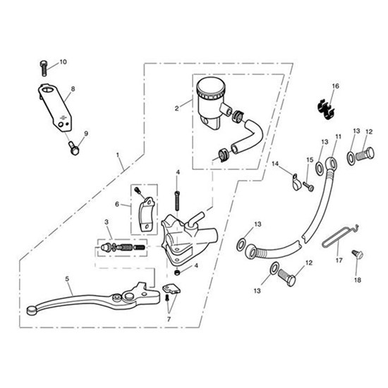 Bild von Front Brake Hose Spares Kit