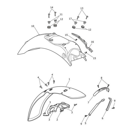 Bild von Front Mudguard, Crystal White