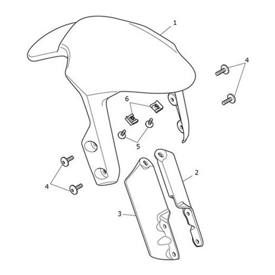 Bild von Front Mudguard, Jet Black