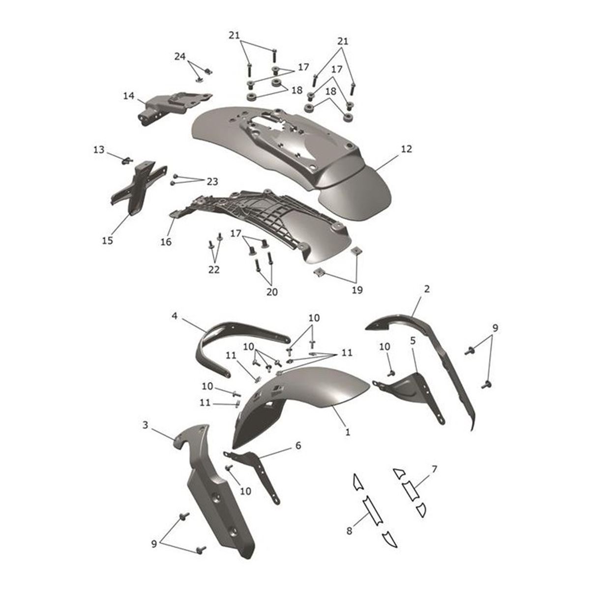 Bild von Front Mudguard, Jet Black