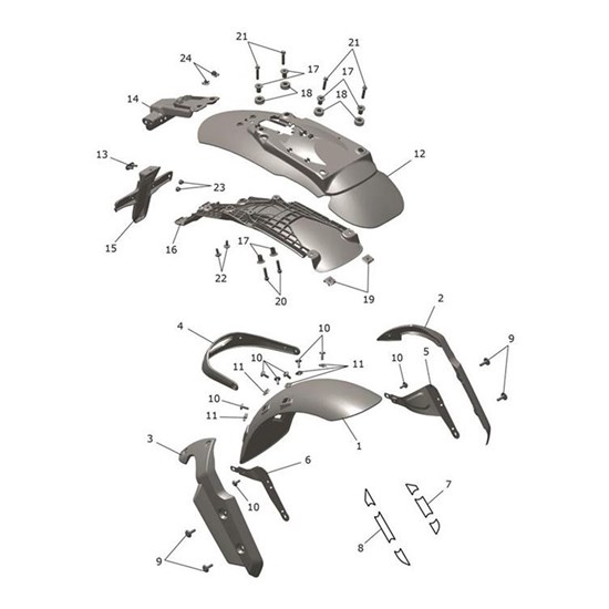 Bild von Front Mudguard, Jet Black