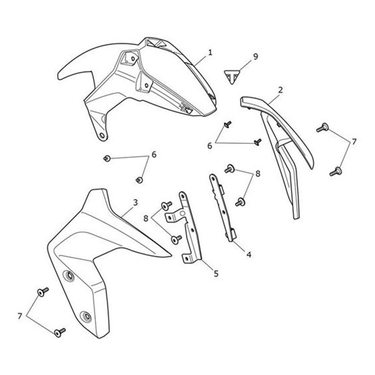 Bild von Front Mudguard, LH, Phantom Black