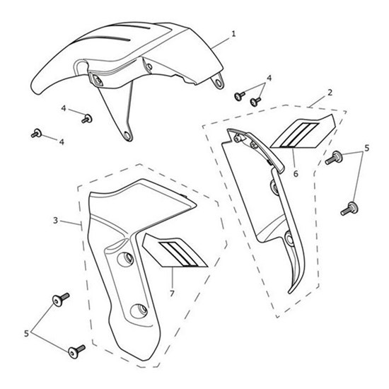 Bild von Front Mudguard, LH, Sapphire Black