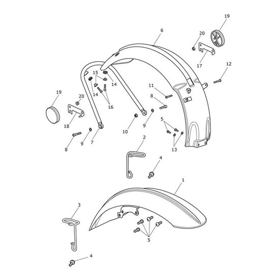 Bild von Front Mudguard, Satin Sapphire