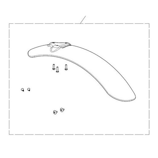 Bild von Front Mudguard Kit, High, Phantom Black