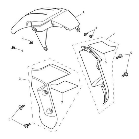 Bild von Front Mudguard Kit, Jet Black