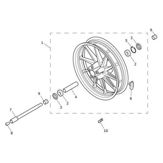 Bild von Front Wheel Assembly, 17 x 3.5