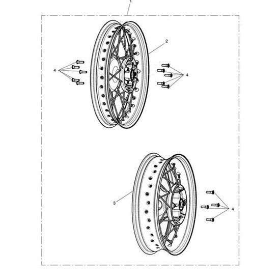 Bild von Front Wheel Assembly, 18 x 2.75, Black