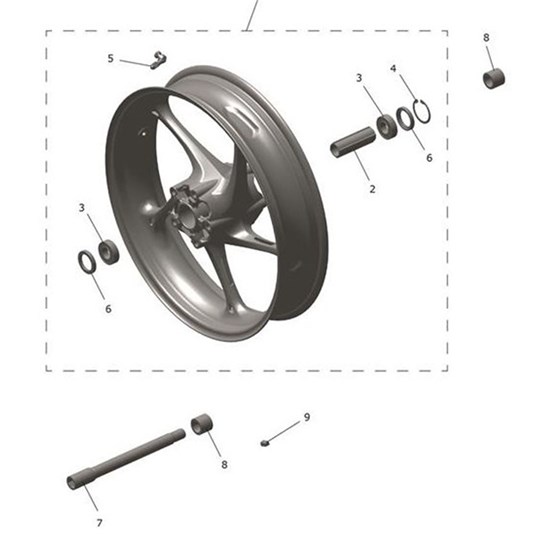 Bild von Front Wheel Assembly, Spares