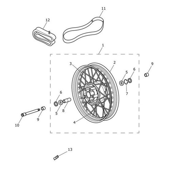 Bild von Front Wheel Assembly 16 x 2.5