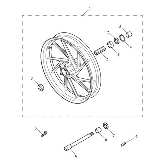 Bild von Front Wheel Assembly