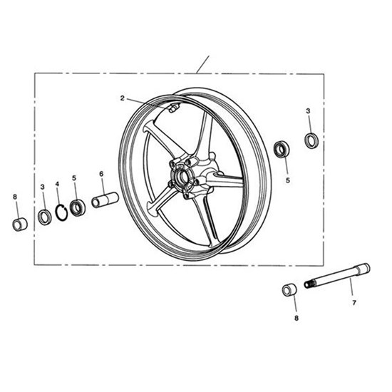 Bild von Front Wheel Assy, Gold