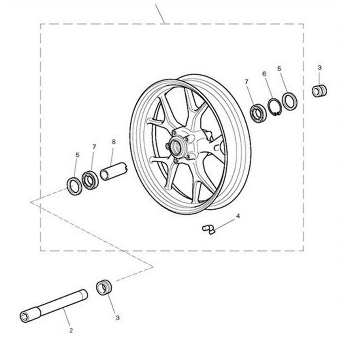 Picture of Front Wheel Assy, Silver