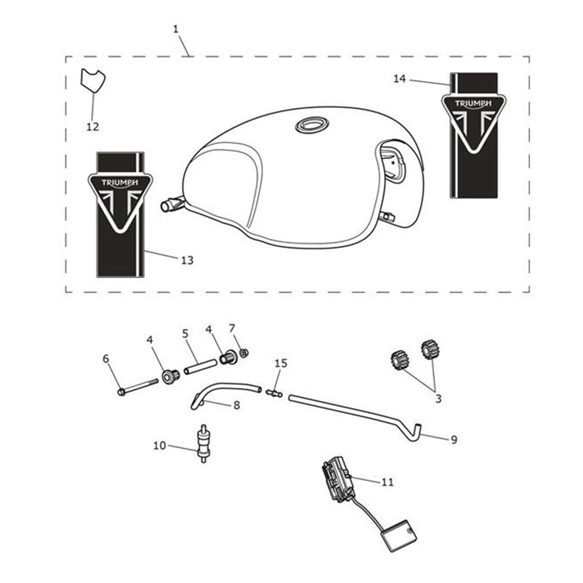 Bild von Fuel Tank, Aluminium Silver
