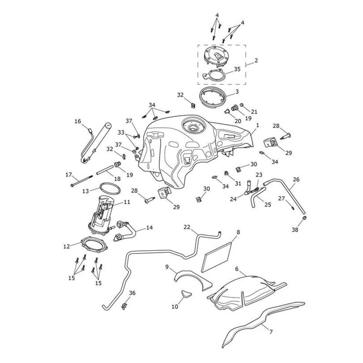 Bild von Fuel Tank, Pntd, Matt Graphite