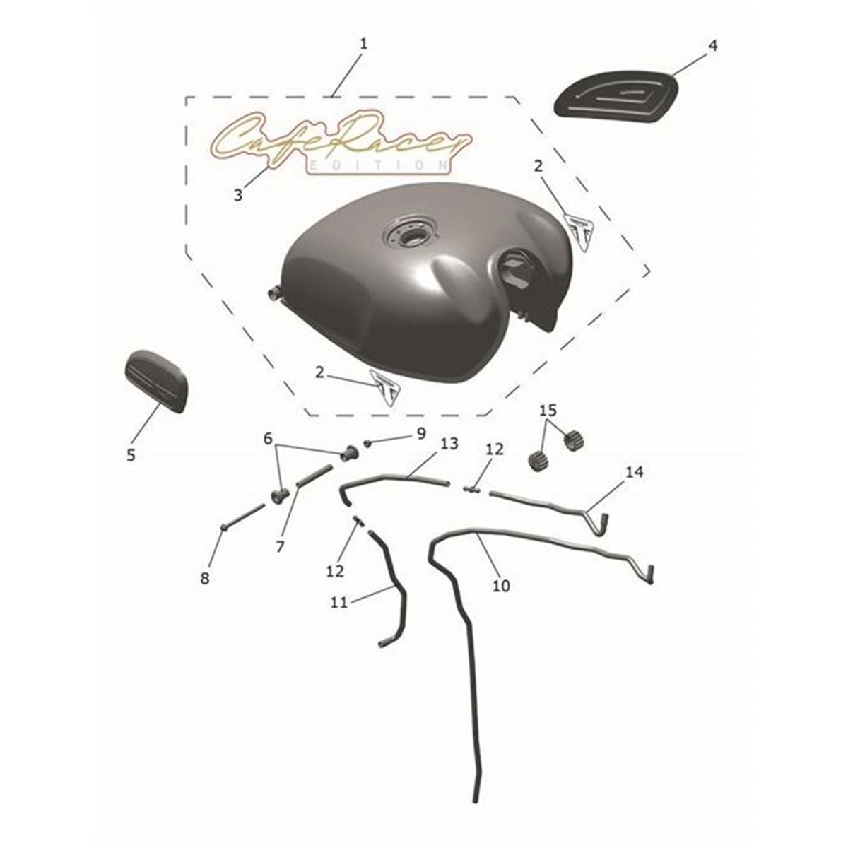 Bild von Fuel Tank Assembly, Aluminium Silver