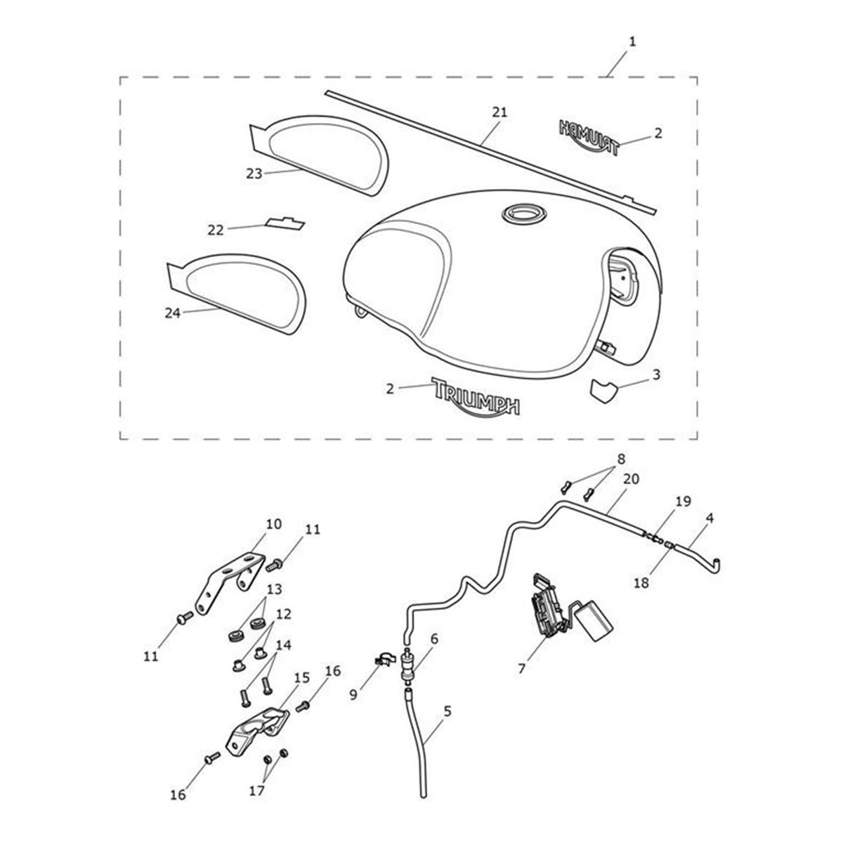 Bild von Fuel Tank Assembly, Carnival Red