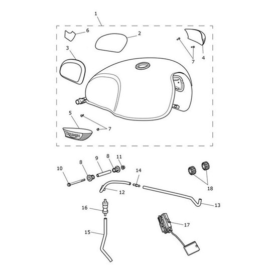 Bild von Fuel Tank Assembly, Competition Green