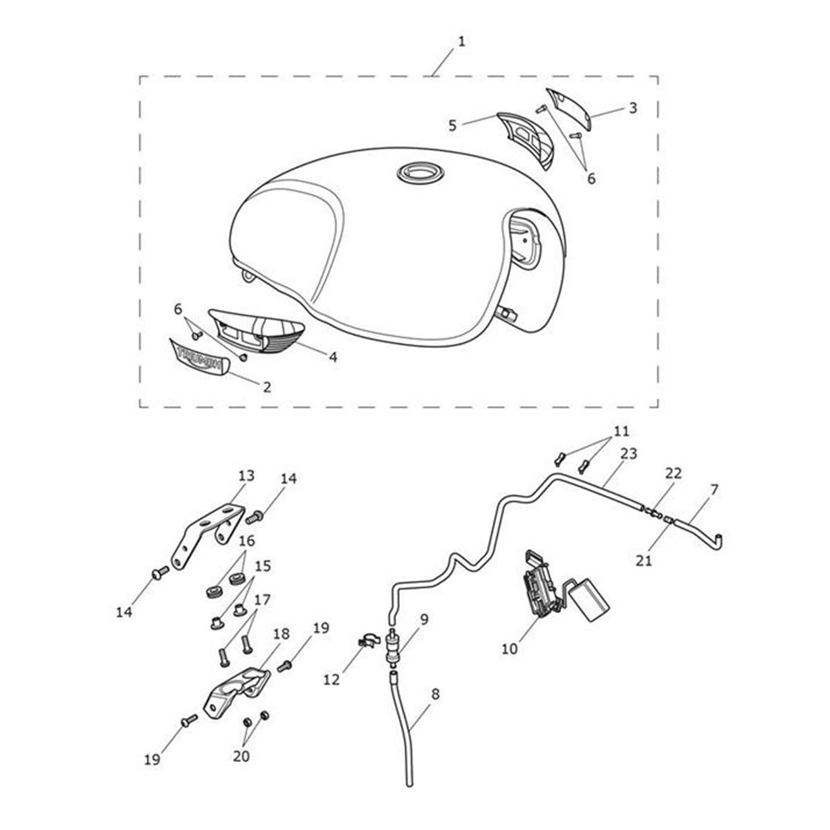 Bild von Fuel Tank Assembly, Cordovan Red