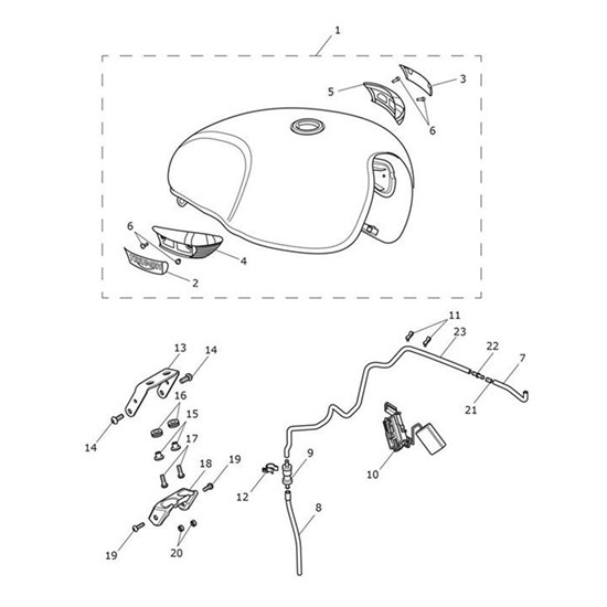 Bild von Fuel Tank Assembly, Cordovan Red