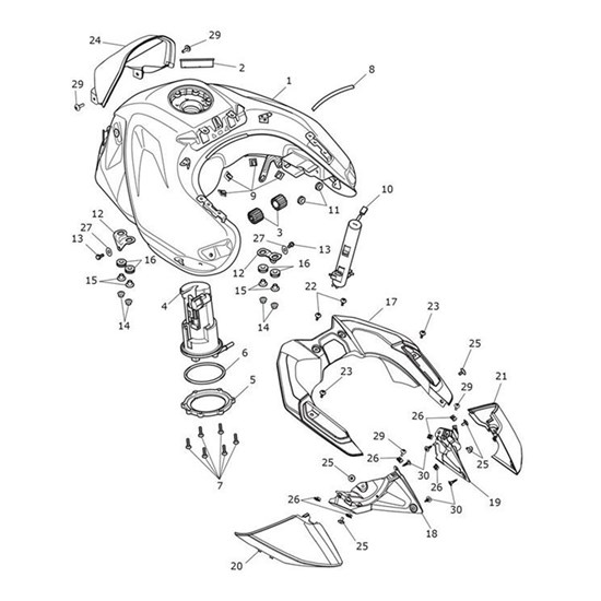 Bild von Fuel Tank Assembly, Graphite