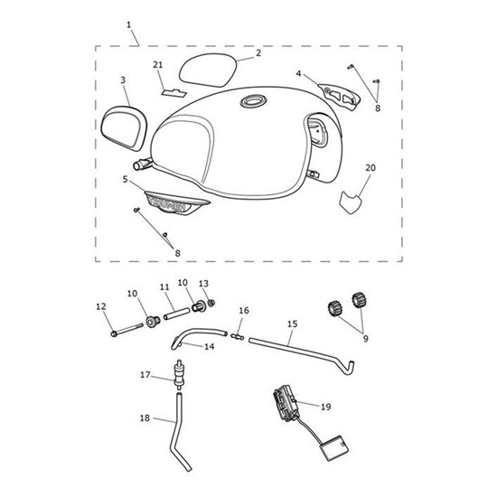 Bild von Fuel Tank Assembly, Jet Black