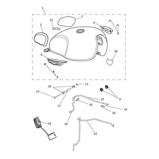 Bild von Fuel Tank Assembly, Jet Black