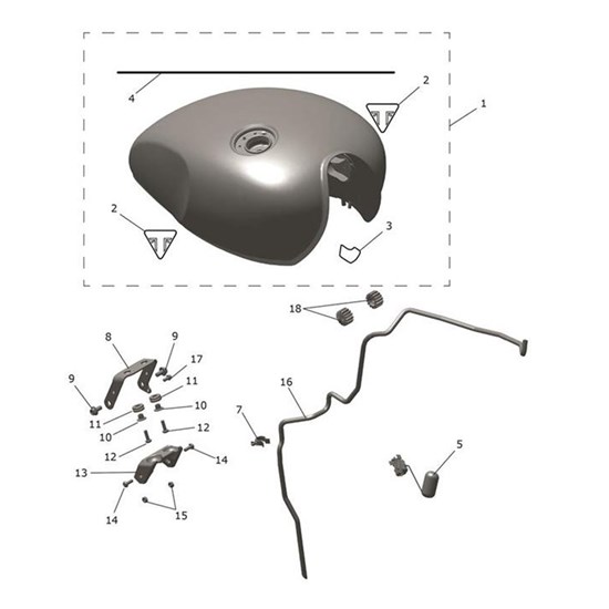 Bild von Fuel Tank Assembly, Jet Black