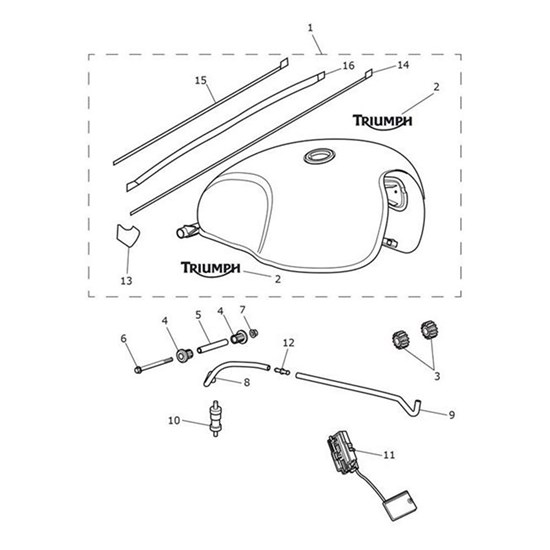 Bild von Fuel Tank Assy, Kingfisher Blue