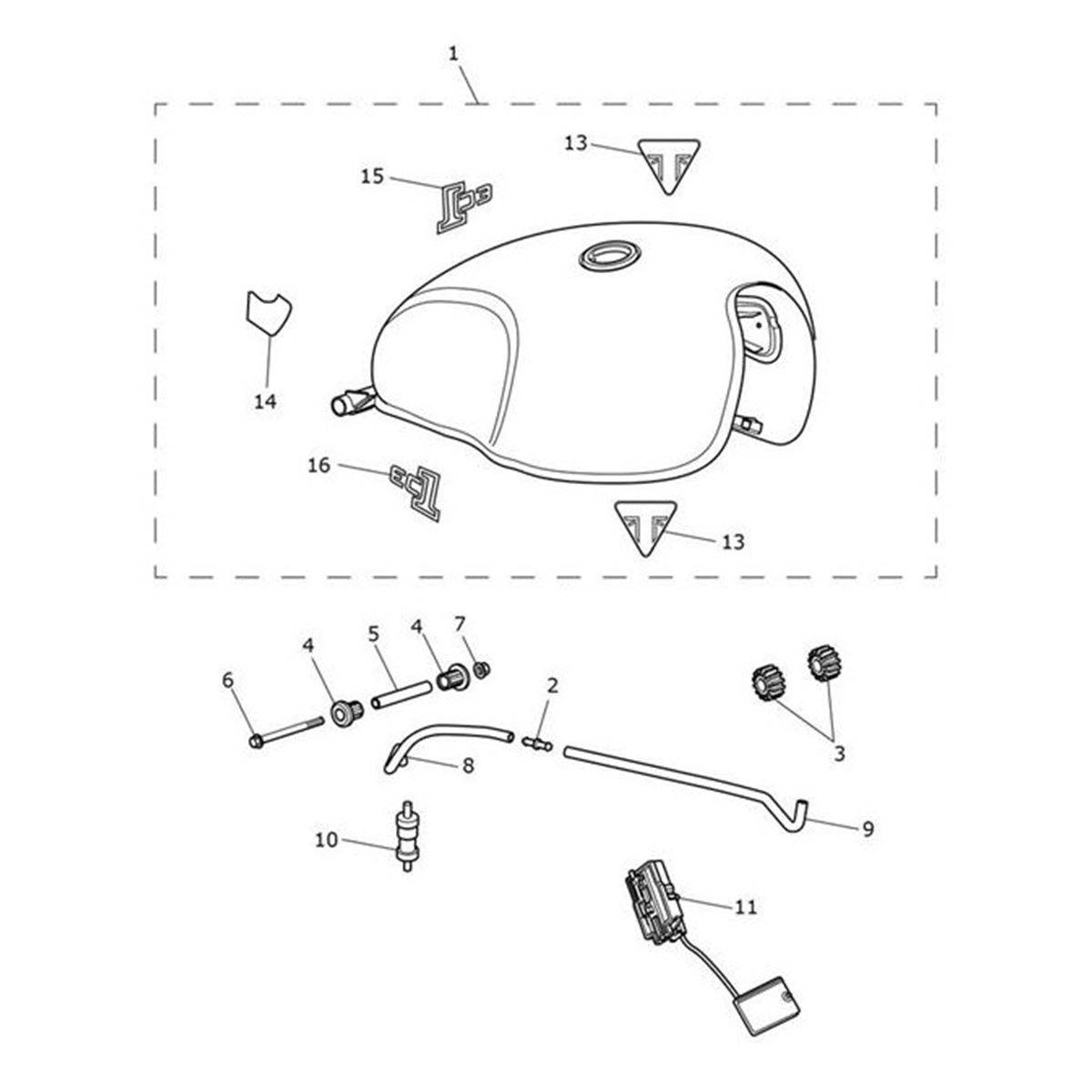 Picture of Fuel Tank Assy, Matt Silver Ice