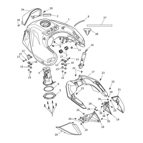 Bild von Fuel Tank Decal, Stripe