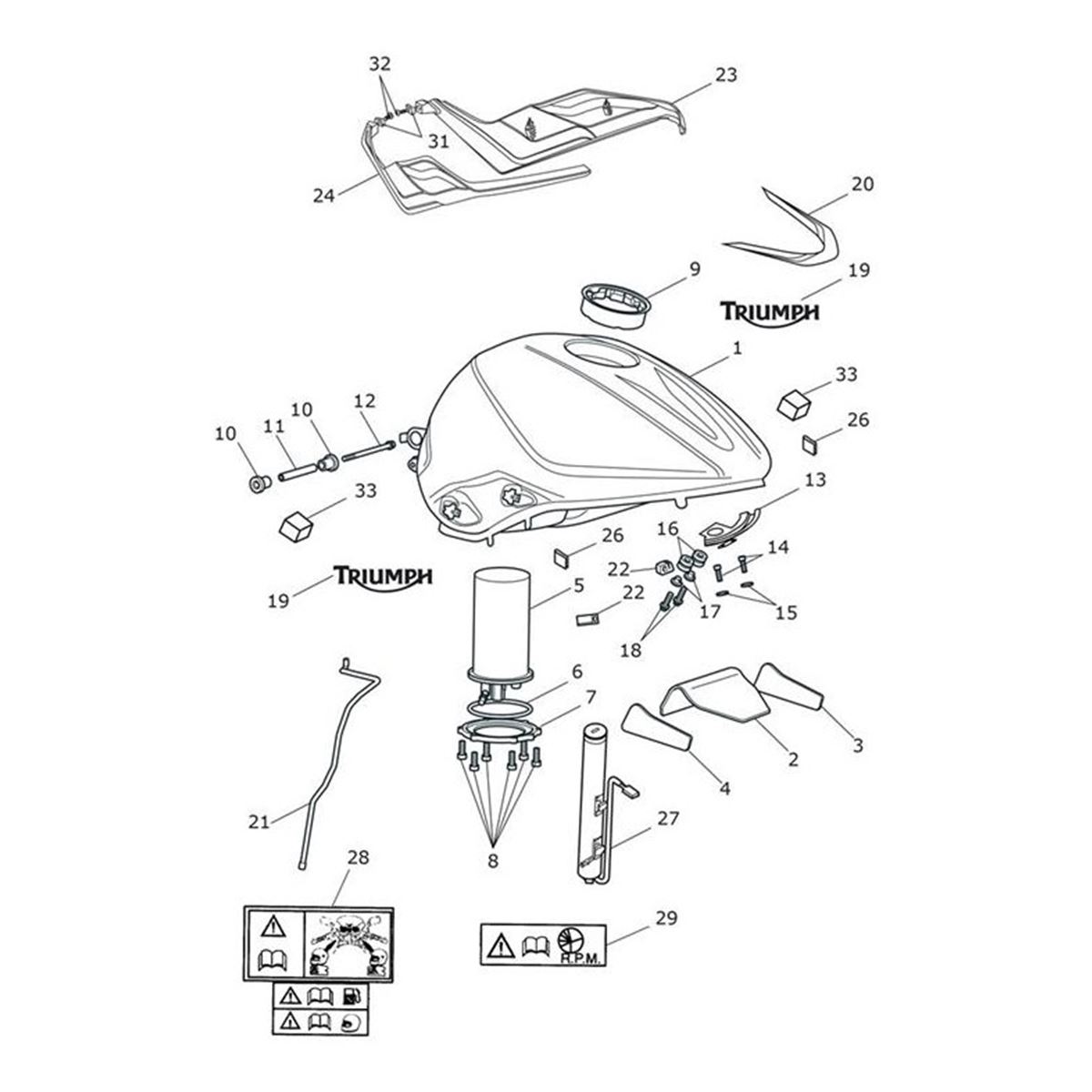 Bild von Fuel Tank Spares Assy