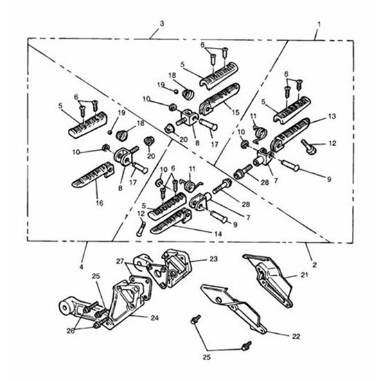 Bild von Fußrastenanlage hinten
