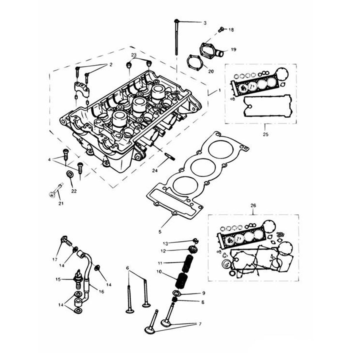 Bild von GASKET KIT, HEAD, T595