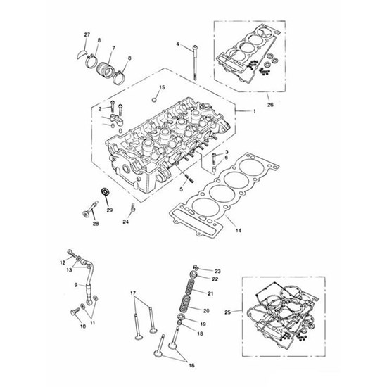 Bild von GASKET SET, CYL HEAD, 4 CYL