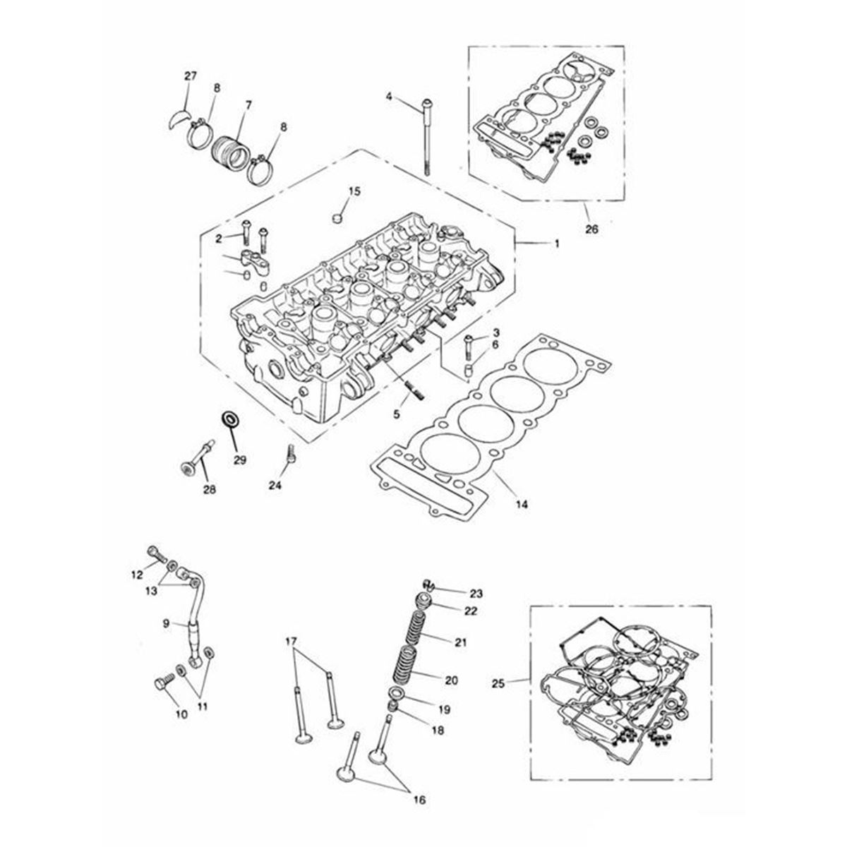 Bild von GASKET SET, CYL HEAD, 4 CYL