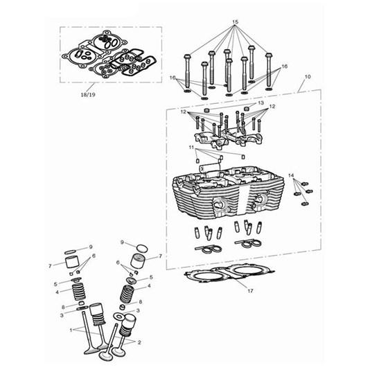 Bild von Gasket Kit, Cyl Hd, 1600