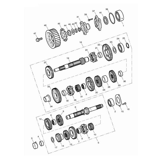 Bild von Gear, Output, 47t, Helical