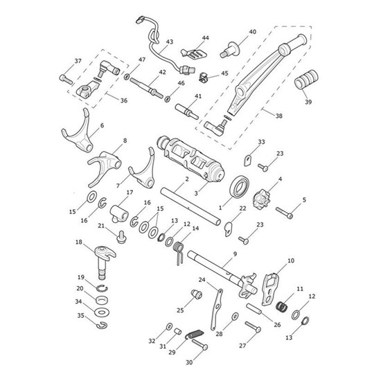 Bild von Gearchange Pedal Assembly, Black