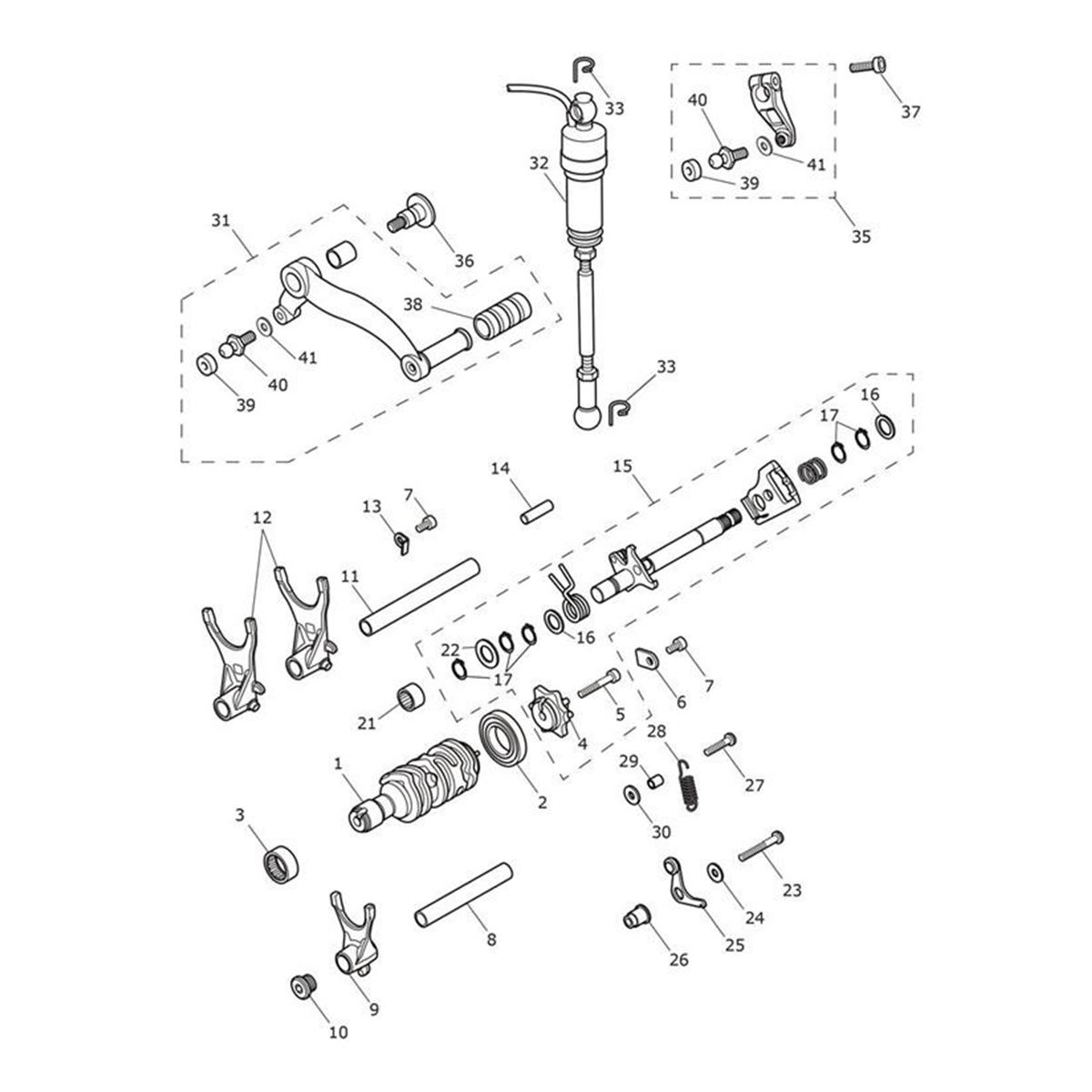 Bild von Gearchange Pedal Assembly